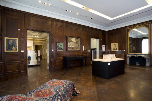 Another gallery on the second floor houses books by Sigmund Freud, architectural models, and paintings by other German and Austrian artists. Another gallery on the second floor houses books by Sigmund Freud, architectural models, and paintings by other German and Austrian artists.