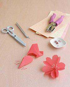 To Make, you'll need Glassine or Vellum papers in shades of pink and coral cut into 3 1/2 and 4 1/2 inch squares, scissors, a utility knife, and 1/4 To Make, you'll need Glassine or Vellum papers in shades of pink and coral cut into 3 1/2 and 4 1/2 inch squares, scissors, a utility knife, and 1/4
