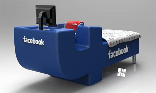 Increíble diseño de cama de Facebook