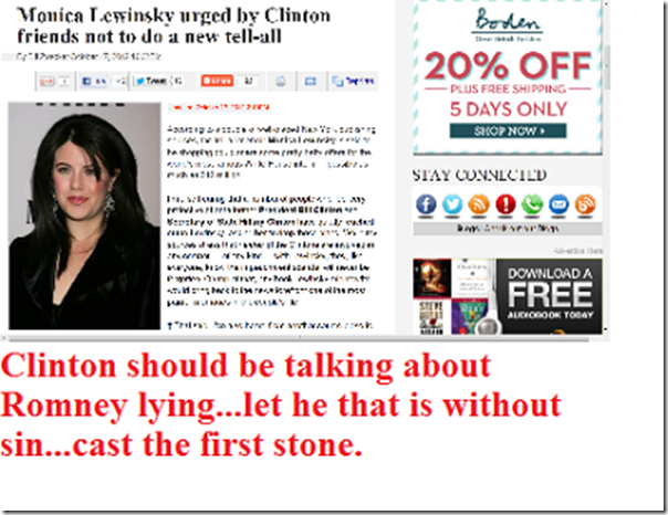 Clinton Monica lying