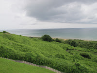 View down to the beach from the US Memorial
