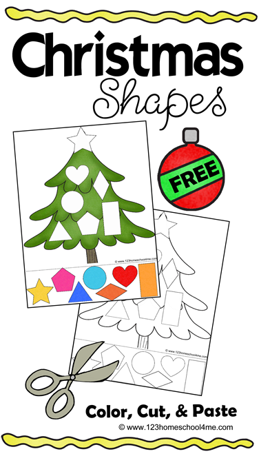 FREE Christmas Cut & Paste Worksheets - these free printable Christmas worksheets are for toddler, preschool, and kindergarten to practice shapes, strengthen fine motor skills, and scissor practice. FREE Christmas Cut & Paste Worksheets - these free printable Christmas worksheets are for toddler, preschool, and kindergarten to practice shapes, strengthen fine motor skills, and scissor practice.