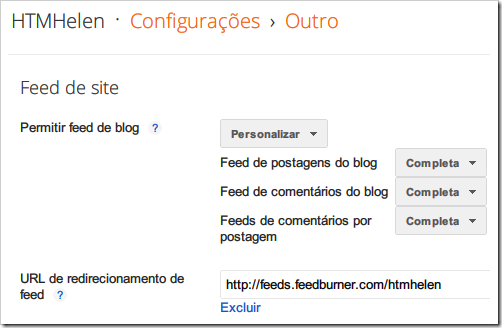 Redirecione o feed Redirecione o feed