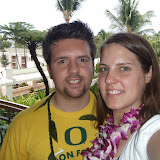Cam and Debbie with Leis