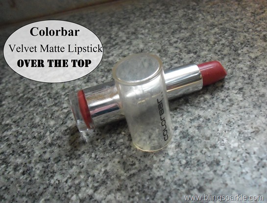 colorbar velvet matte lipstick over the top review