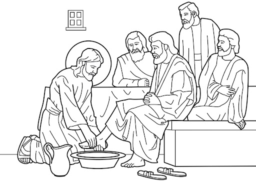 Jesús y sus discípulos para colorear - Imagui