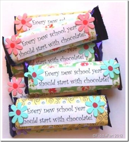 Embellished Decorated First Day Of School Chocolate bars