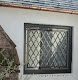 Leaded beveled diamond window in a private residence in San Jose, CA.