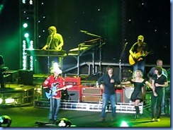 0776a Alberta Calgary Stampede 100th Anniversary - Scotiabank Saddledome - Brad Paisley Virtual Reality Tour Concert - Alcohol - Brad with The Band Perry onstage