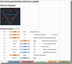 Movimiento Permanente Uniforme MPU canales de diferentes secciones