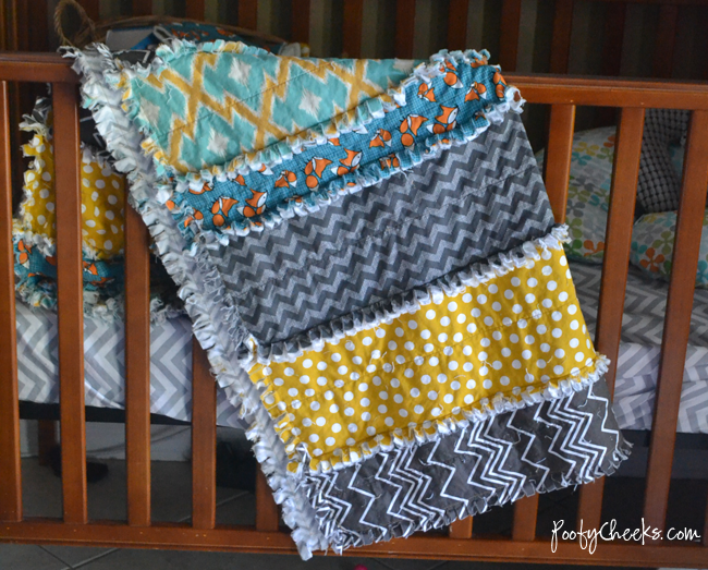 Easiest Fabric Strip Rag Quilt Tutorial