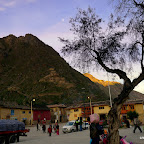 Our new home for a few days, Ollantaytambo.  Those are Incan ruins of the same name on the  mountain.