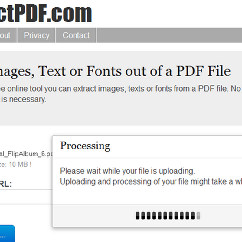 How to extract images text or fonts out of a pdf files online