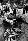 Cazadores forestales de Galsjo llenan una cantera de alces contaminados de radioactividad en los canales del norte de Suecia en septiembre 18 del 1986 Cazadores forestales de Galsjo llenan una cantera de alces contaminados de radioactividad en los canales del norte de Suecia en septiembre 18 del 1986