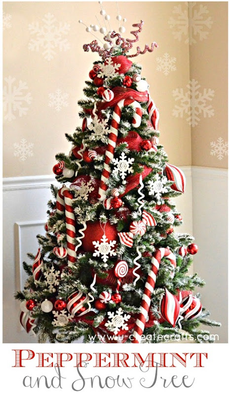 Peppermint and Snow Tree Michaels Dream Tree Challenge Peppermint and Snow Tree Michaels Dream Tree Challenge