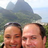 Self-Portrait With The Pitons - Castries, St. Lucia