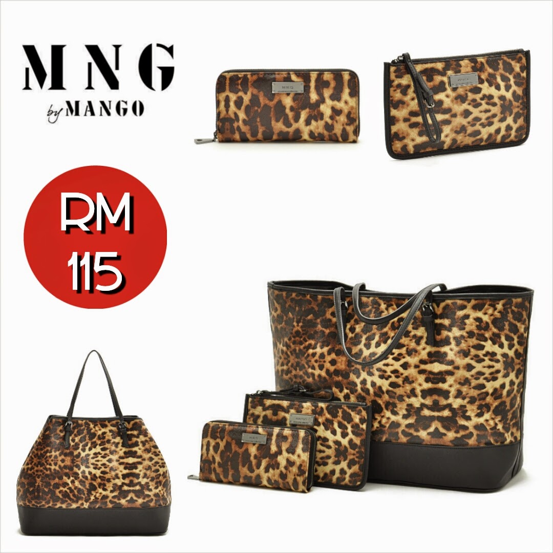 mango leopard bag