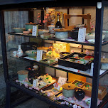 delicious food on display at kiyomizu in Kyoto, Japan 