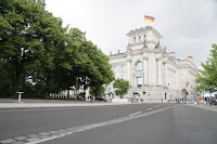 The Reichstag and the path of the Berlin Wall