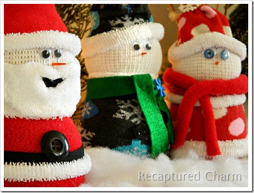 Sock Snowman Sock Santa 017a