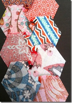 back of machine pieced hexies back of machine pieced hexies