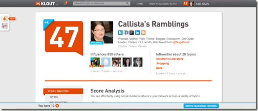 klout1 Klout Profile