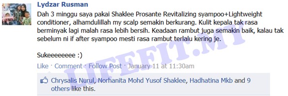 set penjagaan rambut prosante shaklee