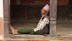 Elderly man resting