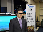Members of the media try out the 3D Active Shutter glasses at Panasonic's 3D event at Best Buy's NYC Union Square location on March 10, 2010.