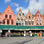 Restaurants on Markt square. Second red one is where we are Fri nite DSC_1029.jpg