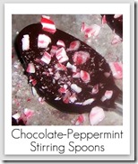 chocolate peppermint stir spoons