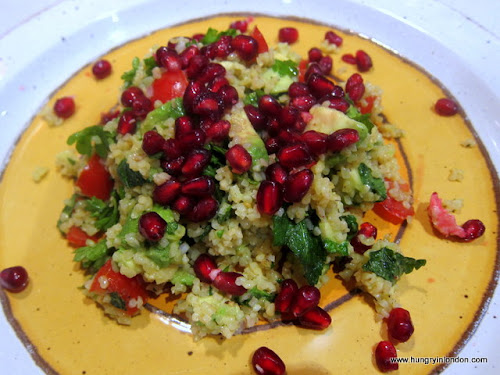 Ute cooks: BULGUR WITH AVOCADO AND POMEGRANATE Ute cooks: BULGUR WITH AVOCADO AND POMEGRANATE