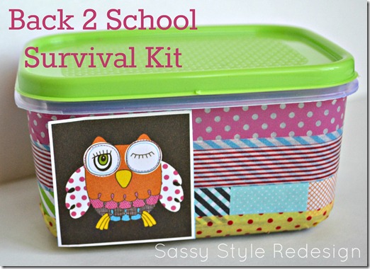 DIY locker accessories bacl to school survival kit 