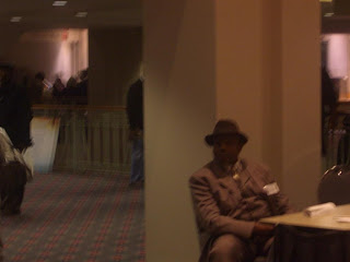 Out of focus, didn't want to make it too obvious that I was trying to take a snap of the well-dressed gentleman.