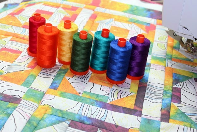Rainbow Aurifil Thread