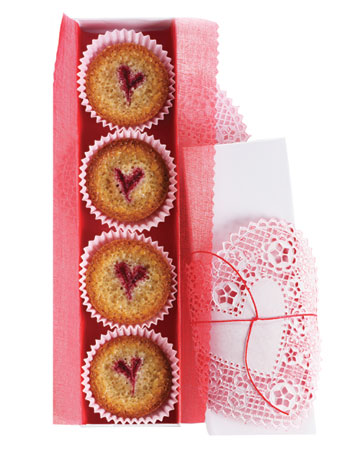 Raspberry Almond Financiers. (marthastewart.com)