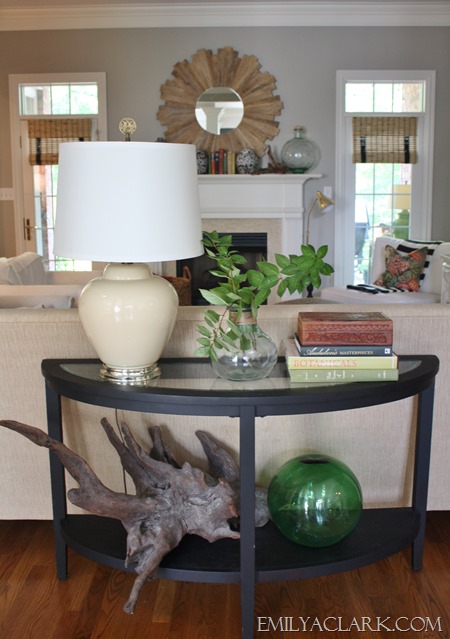 Console table summer styling