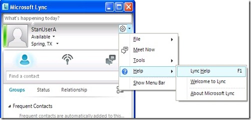Lync How To - client help Lync How To - client help