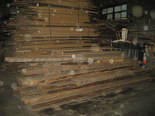 These are planks reclaimed from the Coney Island boardwalk.
They will be refinished and used in new projects.