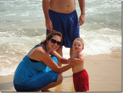 6.  Knox and Mommy on the beach