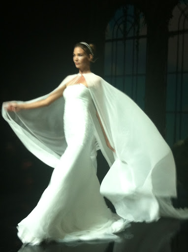 This cape was so dramatic in action, but would look demure during a ceremony.