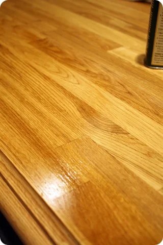 tung oil on butcher block