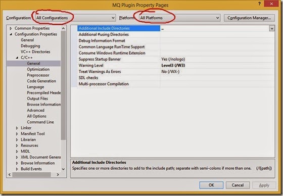 Set Additional Include directories Set Additional Include directories