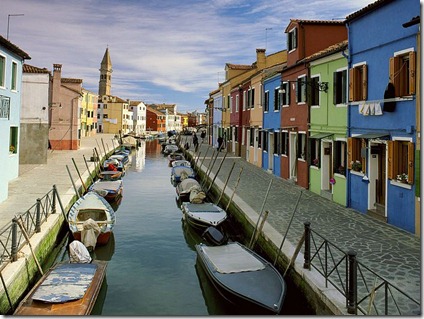 Canal Burano Venice Italy