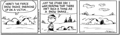 1990-01-17 Snoopy as a fierce snow snake