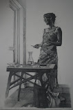 Caroline - 50 x 80 cm - potlood op papier (Serie 'Karakteristieke Hiekers')