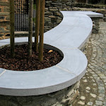 7 - Round wall coping milled with chiselled edges