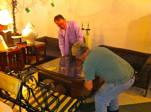 Paul helps out on the floor.