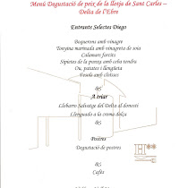 Menú degustació de tardor. Hotel Gastronomic-Hotel Restaurant Diego. Pagina Peixos i Marisc del Delta de l'Ebre i Sant Carles de la Ràpita Restaurante Menu Degustacion de otoño Delta de l