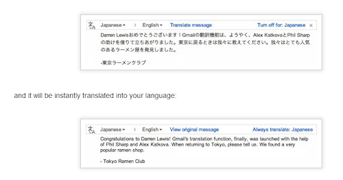 Google Translate in Gmail